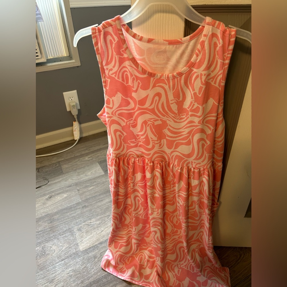 Pink Design GirlsTank Top Sleeved Dress